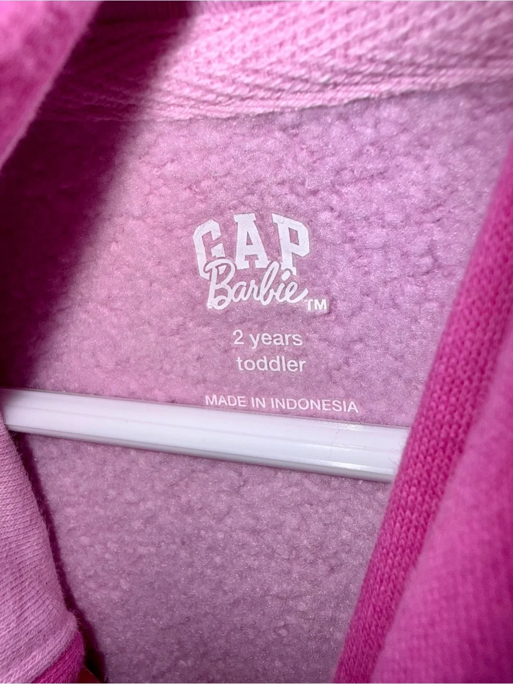 GAP x Barbie Pink Colorblock Hooded Sweatshirt